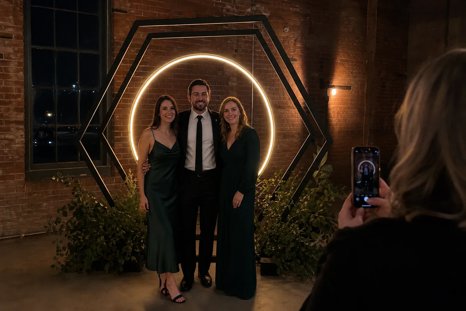 The double-line frame used for guest photos